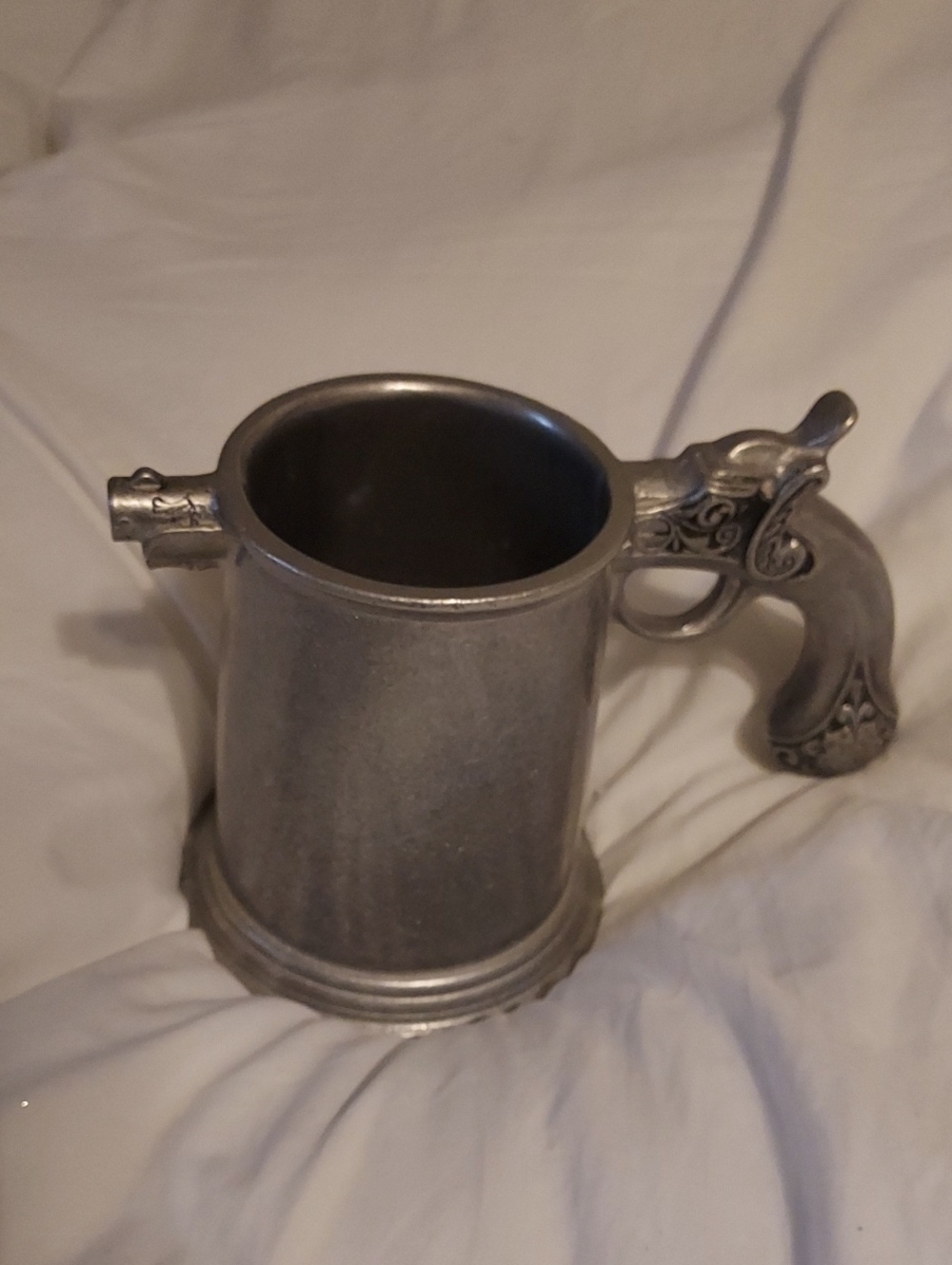Vintage Pewter Metal Wilton RWP Pistol Gun Stein Novelty Mug